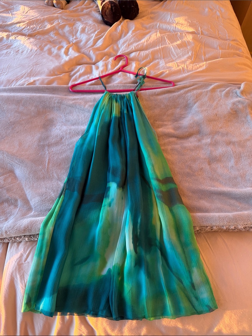BCBG XS Silk Halter Dress